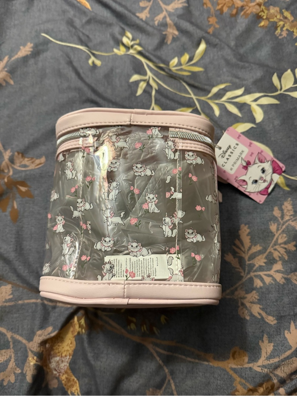 Primark Pink & Clear Cat Print Cosmetic Bag - Picture 2 of 2